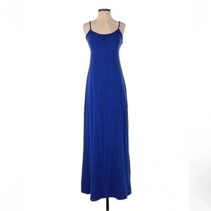 Express | Sapphire Blue Floor Length Open Back Maxi Cocktail Party Dress Size XS
